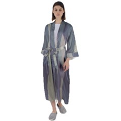 Maximal Camo Print Design Maxi Satin Kimono by dflcprintsclothing