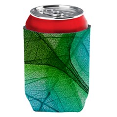 3d Leaves Texture Sheet Blue Green Can Holder by Cemarart