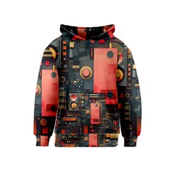 Tech Technology Pattern Kids  Pullover Hoodie