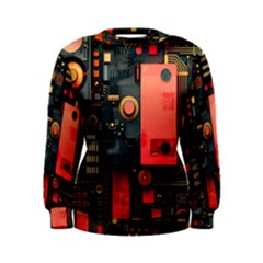 Tech Technology Pattern Women s Sweatshirt