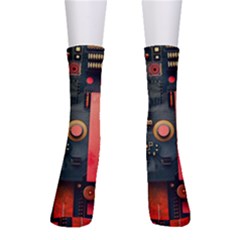 Tech Technology Pattern Crew Socks by Salmanaz77