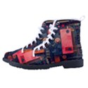 Tech Technology Pattern Men s High-Top Canvas Sneakers View2