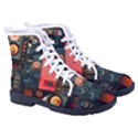 Tech Technology Pattern Men s High-Top Canvas Sneakers View3