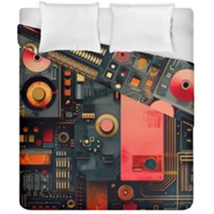 Tech Technology Pattern Duvet Cover Double Side (california King Size) by Salmanaz77