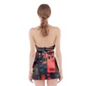 Tech Technology Pattern Halter Dress Swimsuit  View2