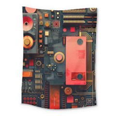 Tech Technology Pattern Medium Tapestry