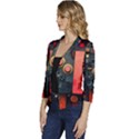 Tech Technology Pattern Women s Casual 3/4 Sleeve Spring Jacket View2