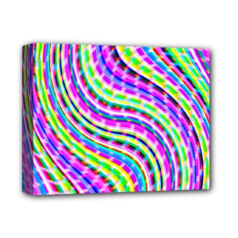 Neon Trippy Swirls Twirls Design Deluxe Canvas 14  X 11  (stretched) by Salmanaz77