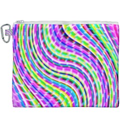 Neon Trippy Swirls Twirls Design Canvas Cosmetic Bag (xxxl) by Salmanaz77