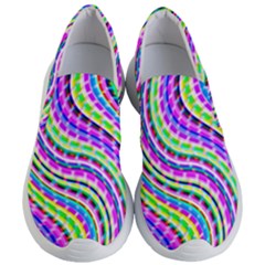 Neon Trippy Swirls Twirls Design Women s Lightweight Slip Ons by Salmanaz77