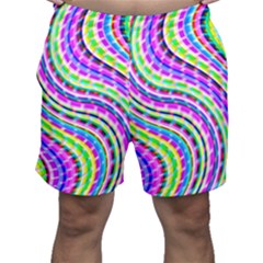 Neon Trippy Swirls Twirls Design Men s Shorts by Salmanaz77