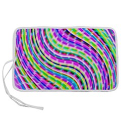 Neon Trippy Swirls Twirls Design Pen Storage Case (l) by Salmanaz77