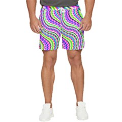 Neon Trippy Swirls Twirls Design Men s Runner Shorts by Salmanaz77