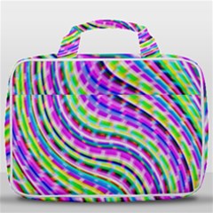 Neon Trippy Swirls Twirls Design Travel Toiletry Bag With Hanging Hook