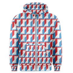 Fabric Geometric Pattern Background Men s Zipper Hoodie