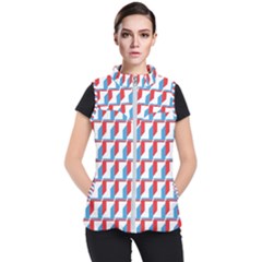 Fabric Geometric Pattern Background Women s Puffer Vest