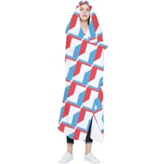 Fabric Geometric Pattern Background Wearable Blanket by Salmanaz77