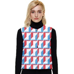 Fabric Geometric Pattern Background Women s Button Up Puffer Vest