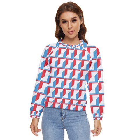 Fabric Geometric Pattern Background Women s Long Sleeve Raglan T-shirt by Salmanaz77