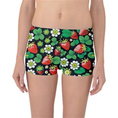 Strawberries Pattern Boyleg Bikini Bottoms by Salmanaz77