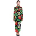 Strawberries Pattern Turtleneck Maxi Dress View1