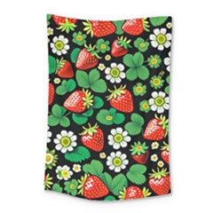 Strawberries Pattern Small Tapestry