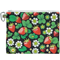 Strawberries Pattern Canvas Cosmetic Bag (xxxl) by Salmanaz77