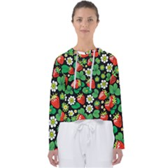 Strawberries Pattern Women s Slouchy Sweat