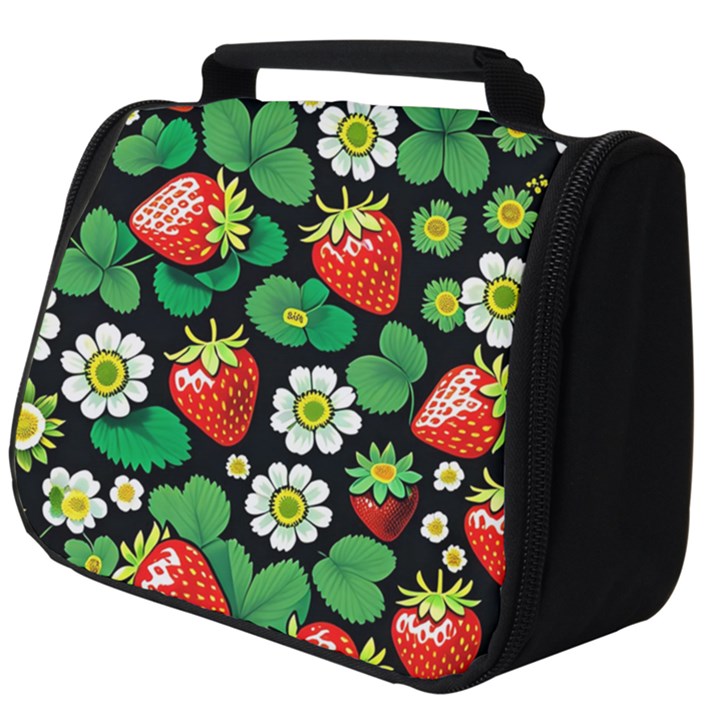 Strawberries Pattern Full Print Travel Pouch (Big)