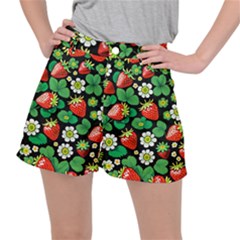 Strawberries Pattern Women s Ripstop Shorts by Salmanaz77