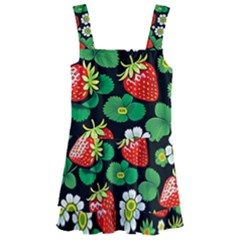 Strawberries Pattern Kids  Layered Skirt Swimsuit by Salmanaz77