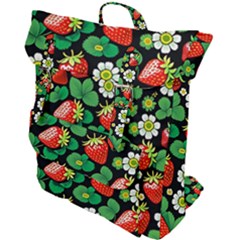 Strawberries Pattern Buckle Up Backpack by Salmanaz77