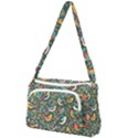 Birds Pattern Flowers Whimsical Front Pocket Crossbody Bag View1