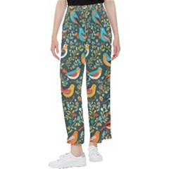 Birds Pattern Flowers Whimsical Women s Pants  by Salmanaz77