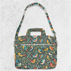 Birds Pattern Flowers Whimsical Macbook Pro 13  Shoulder Laptop Bag  by Salmanaz77