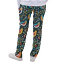 Birds Pattern Flowers Whimsical Women s Casual Pants View2