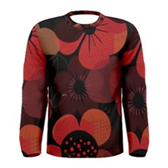 Flower Floral Flora Nature Pattern Background Backdrop Men s Long Sleeve T-shirt