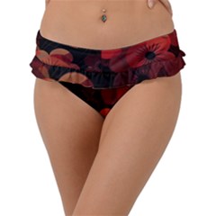 Flower Floral Flora Nature Pattern Background Backdrop Frill Bikini Bottoms by Salmanaz77