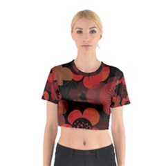 Flower Floral Flora Nature Pattern Background Backdrop Cotton Crop Top by Salmanaz77