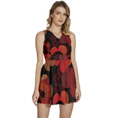 Flower Floral Flora Nature Pattern Background Backdrop Sleeveless High Waist Mini Dress by Salmanaz77