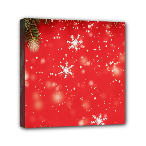 Christmas Ornament Mini Canvas 6  X 6  (stretched) by Salmanaz77