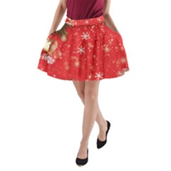 Christmas Ornament A-line Pocket Skirt