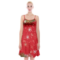 Christmas Ornament Spaghetti Strap Velvet Dress