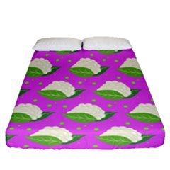 Cauli Pat 4 Fitted Sheet (queen Size) by CocoBellKidsTV24