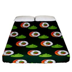 Wasabi Pat 1 Fitted Sheet (queen Size) by CocoBellKidsTV24