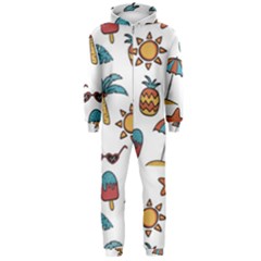 Summer Pineapple Fruit Tropical Hooded Jumpsuit (men)