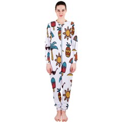 Summer Pineapple Fruit Tropical Onepiece Jumpsuit (ladies)