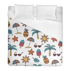 Summer Pineapple Fruit Tropical Duvet Cover (full/ Double Size) by Paksenen