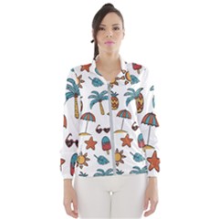 Summer Pineapple Fruit Tropical Women s Windbreaker