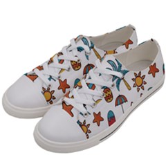 Summer Pineapple Fruit Tropical Women s Low Top Canvas Sneakers by Paksenen